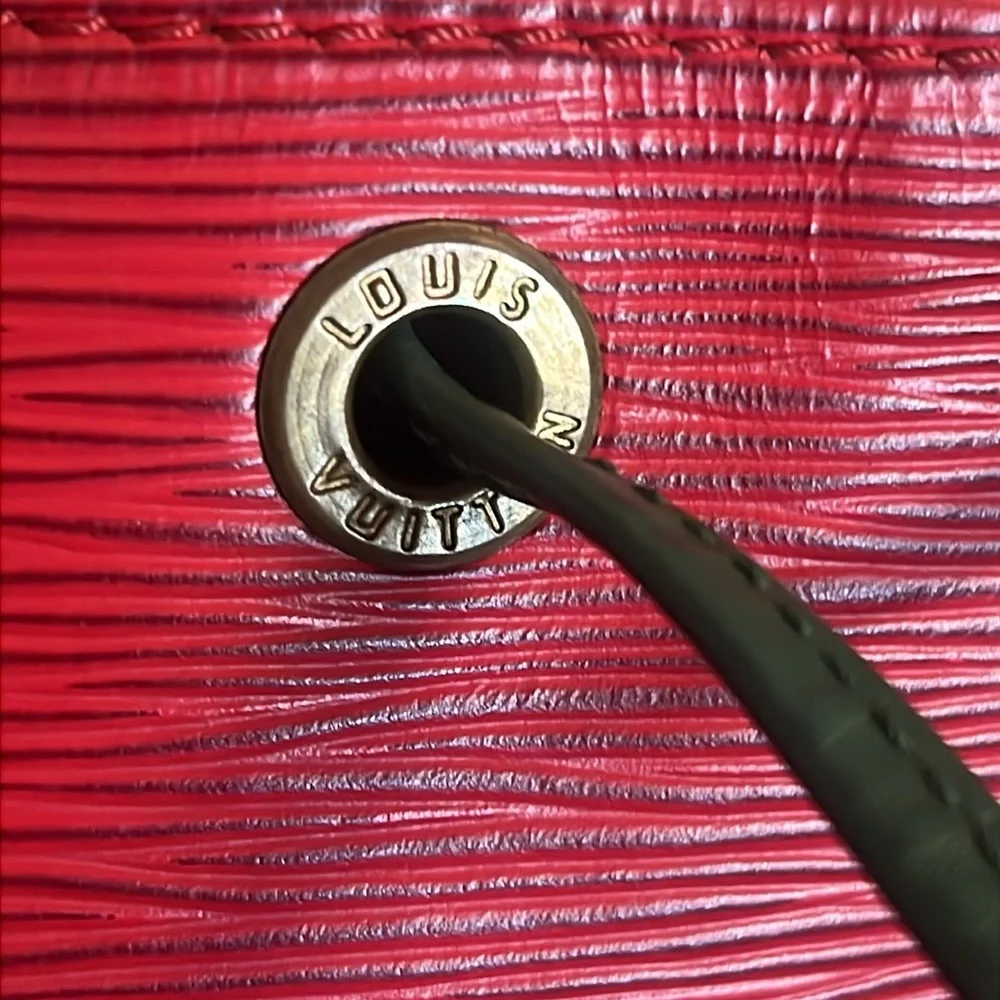 LOUIS VUITTON Epi Tri-Col Color Noe Large Bucket Shoulder Bag Red BlueGreen EUC
